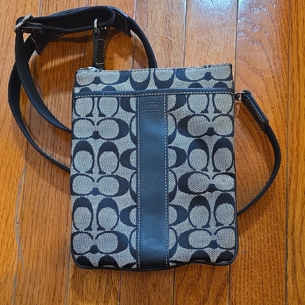 Coach Black and Gray Crossbody Bag